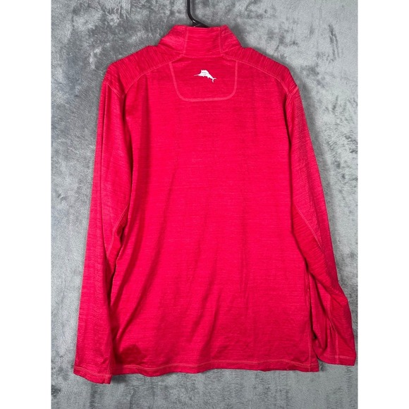 Tommy Bahama Alabama Crimson Tide IslandZone Red Quarter Zip Pullover Mens Large - Picture 8 of 8